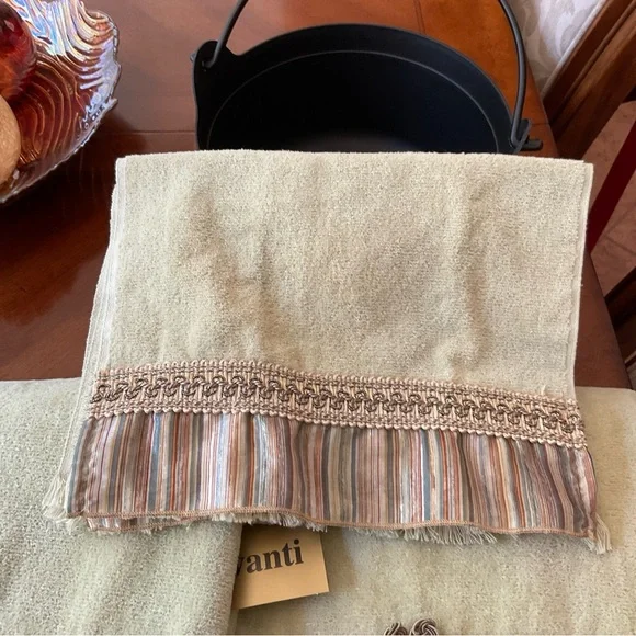 Avanti Braided Cuff Sage Medallion Stripe Towel Set, 7 towels NWT - Picture 7 of 16